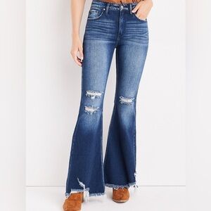 KanCan Flare High Rise Ripped Jean
